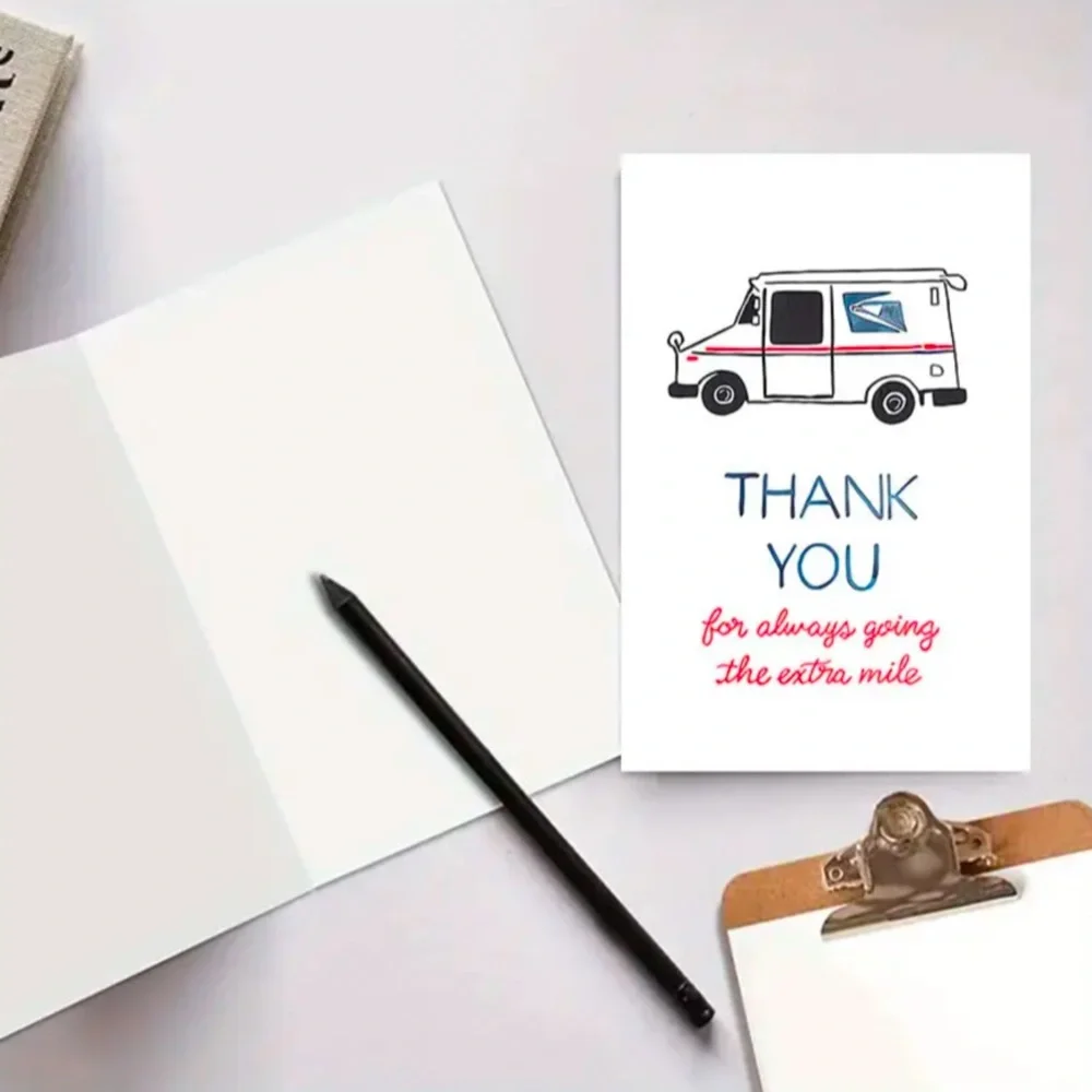 Card, Mailman/Mail Person/Mail Lady THANK YOU Card with Envelope, NEW